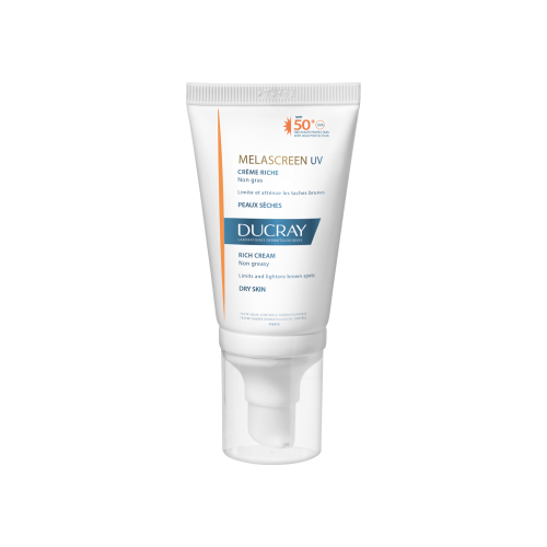 Ducray Melascreen UV SPF50+ Αντηλιακή Kρέμα για Ξηρό Δέρμα με Καφέ Κηλίδες - Πανάδες - 40ml