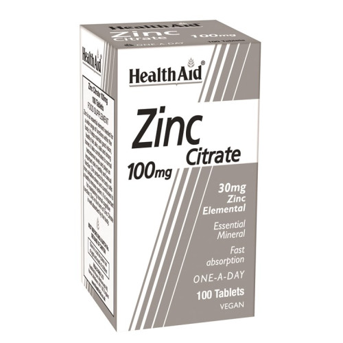 HEALTH AID ZINC Citrate 100mg 100tabs