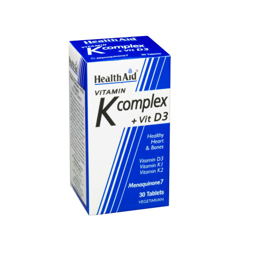 HEALTH AID VITAMIN Kcomplex + D3 30tabs