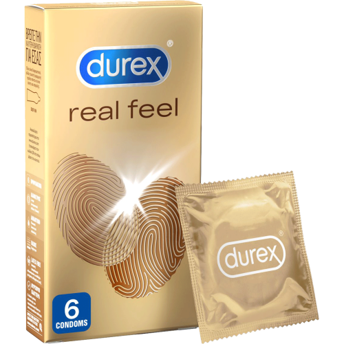 Durex Προφυλακτικά Πολύ Λεπτά Χωρίς Λάτεξ Real Feel 6τεμ