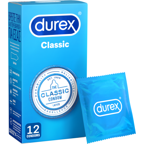 Durex Προφυλακτικά Ευκολοφόρετα Classic 12 τεμάχια