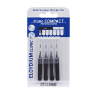 Elgydium Mono Compact Μεσοδόντια Βουρτσάκια 0.35 - Μαύρα 4τμχ