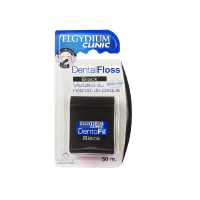 Elgydium Clinic Dental Floss Black Chlorhexidine Μαύρο Οδοντικό Νήμα με χλωρεξιδίνη 50m