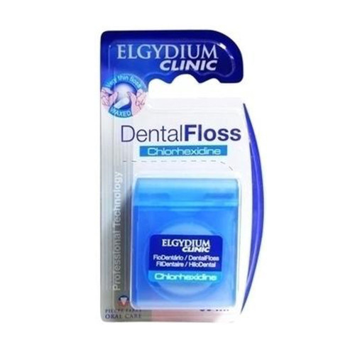 Elgydium Clinic Dental Floss Chlorhexidine Οδοντικό Νήμα με χλωρεξιδίνη 50m